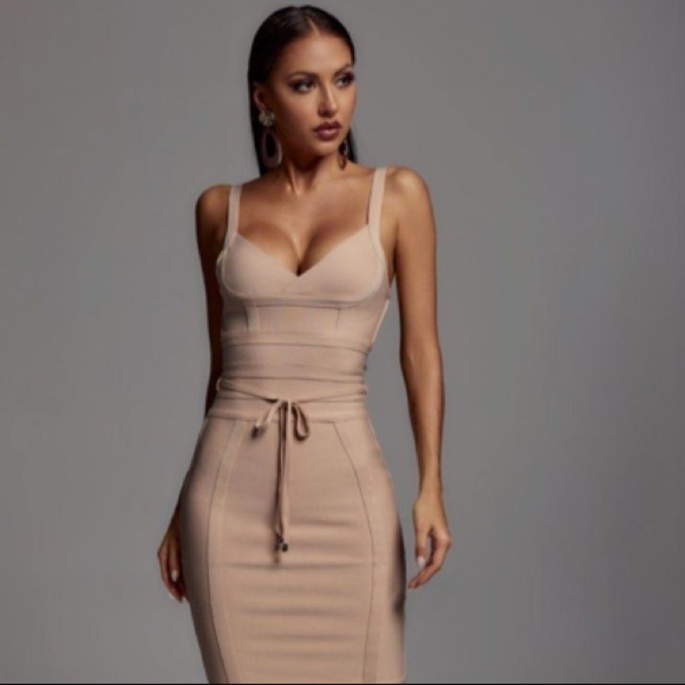 HERVE LEGER Martina cocktail dress S